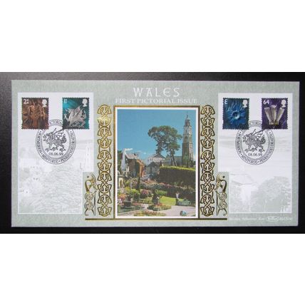 BENHAM - BLCS WALES FIRST PICTORIAL ISSUE LARGE SILK COVER 1999