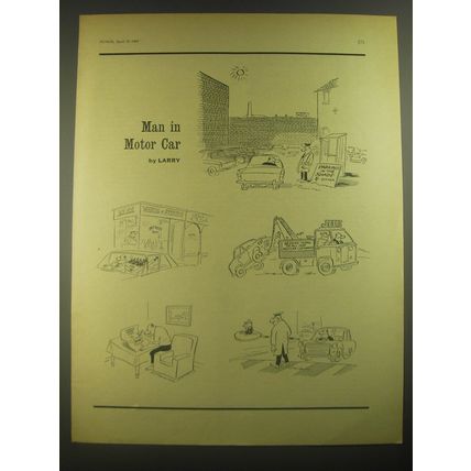 1967 Cartoon by Larry - Man in Motor Car by Larry