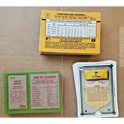 Lot of 96 1980's St. Louis Cardinals Baseball Cards Topps Upper Deck Leaf