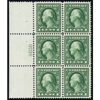 405, Mint NH VF/XF 1¢ Plate Block of Six * Stuart Katz