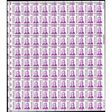 1286, MNH 10¢ Massive Misperf Freak Error Sheet of 100 Stamps * Stuart Katz