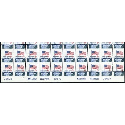 1338F, MNH 8¢ Dramatic Misperf Shift Freak Error Sheet of 100 Stamps Stuart Katz