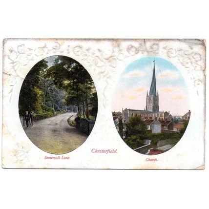 CHESTERFIELD - Somersall Lane - Church - 1911 Original Postcard (200PC)