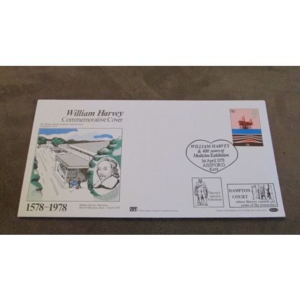 1978 Benham GB Cover - William Harvey Medicine Exhibition - Ashford Kent