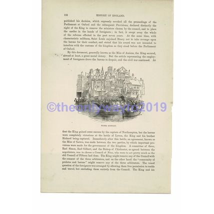 Water Quintain, Medieval Joust, Book Illustration (Print), c1870