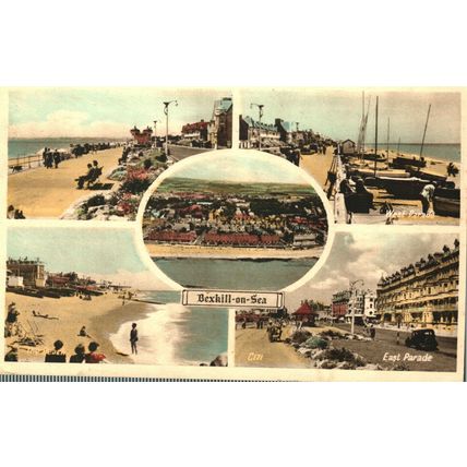 Bexhill on Sea, Multi image, Sussex, England, 1952, Postcard