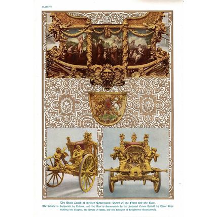State Coach Of British Sovereigns, Book Illustration (Print), 1953