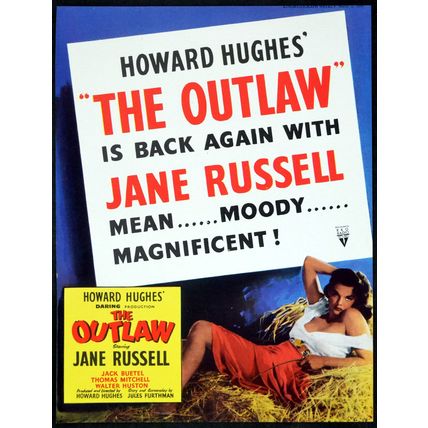 OUTLAW 1943 Jane Russell, Jack Buetel, Thomas Mitchell TRADE ADVERT