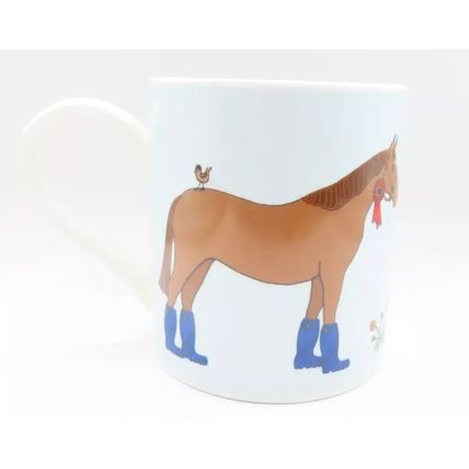 Horse Wearing Wellies Mug Fine China Ceramic 9.5 CM Microwave & Dishwasher Safe