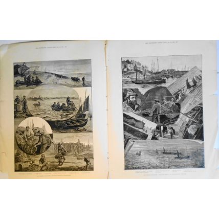 1883 Fishing Industries: Yarmouth Herring/ Int'l Exhibition -many prints & plan
