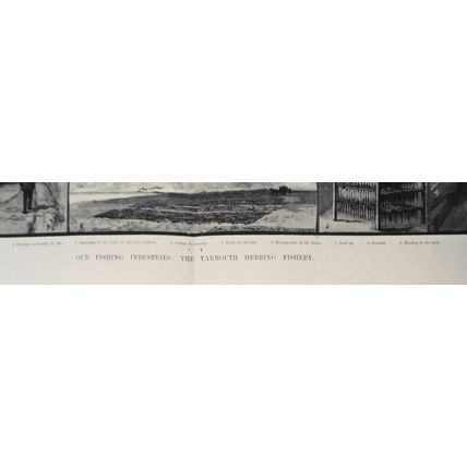 1883 Fishing Industries: Yarmouth Herring/ Int'l Exhibition -many prints & plan