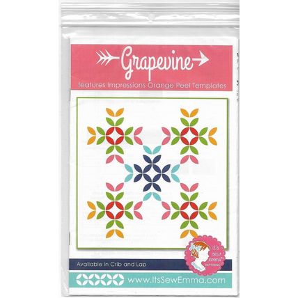 It’s Sew Emma ISE-302 Grapevine Quilt Instructions Crib & Lap Sizes ©2016