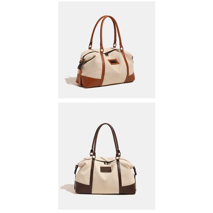 Ladies' Large Capacity Fitness Bag, Travel And Commuting Luggage Bag Brown