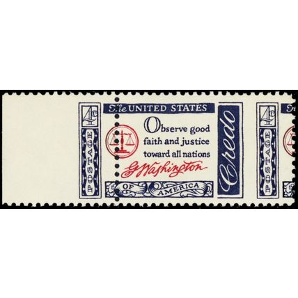 1139, Mint NH 4¢ Misperfed Error Margin Copy! - Stuart Katz
