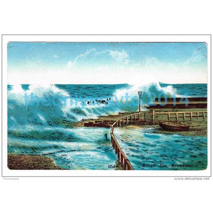 ROUGH SEAS, BROADSTAIRS, KENT, ENGLAND, c1910/20s?, Postcard