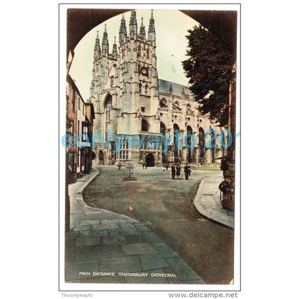 MAIN ENTRANCE, CANTERBURY CATHEDRAL, KENT, ENGLAND, c1910/20s?, Postcard