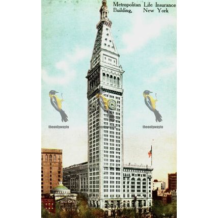 Metropolitan Life Insurance Building, New York, Success Post Card, Postcard