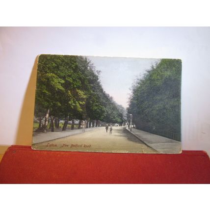 NEW BEDFORD ROAD, LUTON, BEDFORDSHIRE. unused antique postcard =