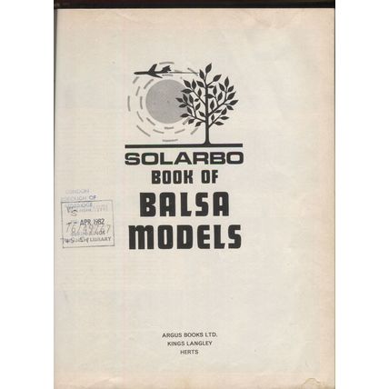 Solarbo Book of Balsa Models Hardback