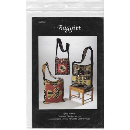 Nancy Mirman #NM269 Baggit Carry Bag in 2 sizes Pattern/Instructions © 2001