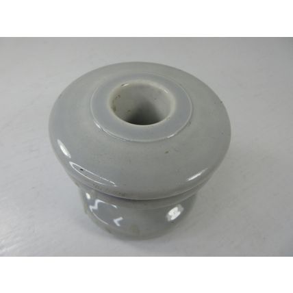 Vintage Large White Ceramic Power Electric Line Insulator 3" Butterfly Spool