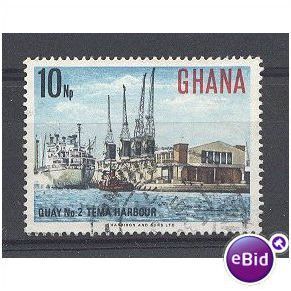 SG469 10 n.p. Tema Harbour.Fine Used.nb12b