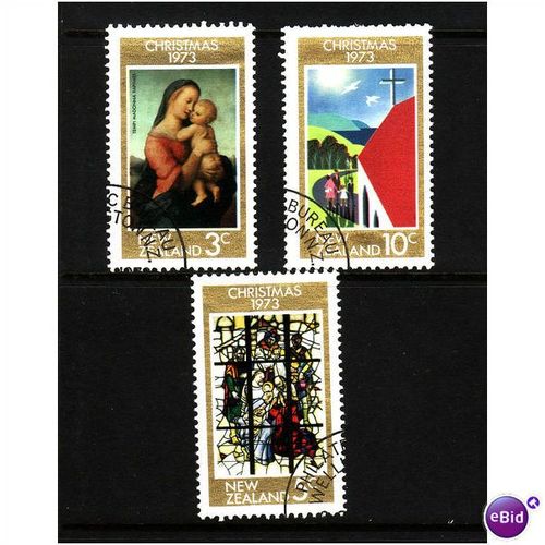 NEW ZEALAND 1973 CHRISTMAS SET 3 VALS FINE USED