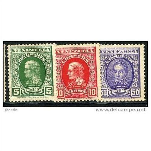 1911/1913 3 different values (type I) - #3 MH (*)/MNH (**)