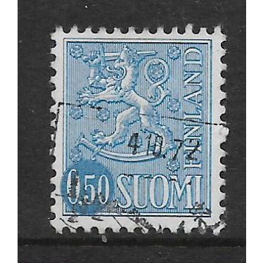 FINLAND 1963 STANDING LION 50p BLUE SG 659 FINE USED#