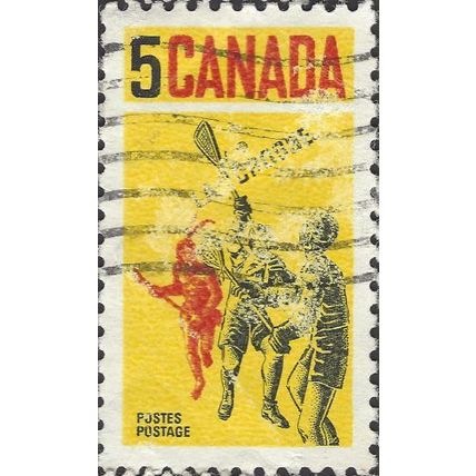 CANADA, SPORT, Lacrosse, yellow 1968, 5c, #4