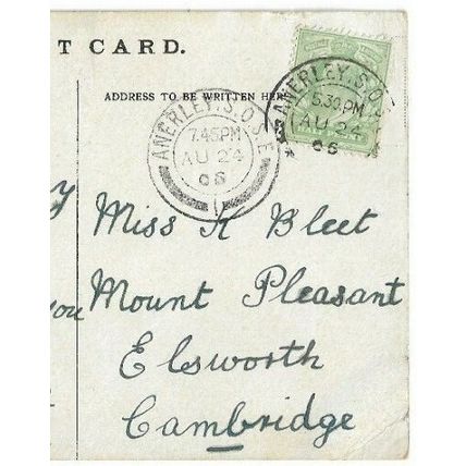 Anerley S.O.S.E Postmark Aug 24th 1906.