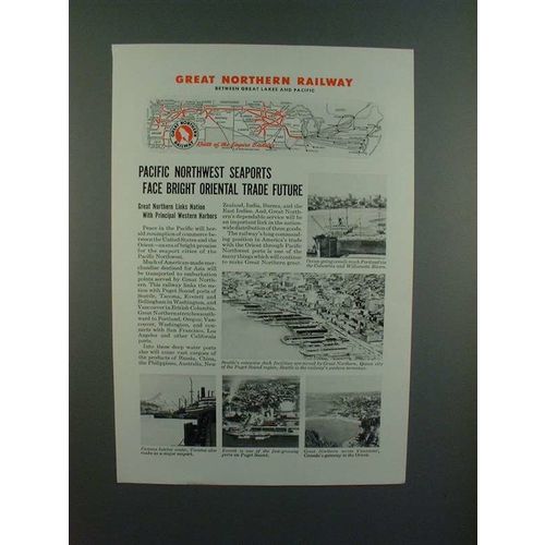 1945 Great Northern Railway Ad - Oriental Trade Future