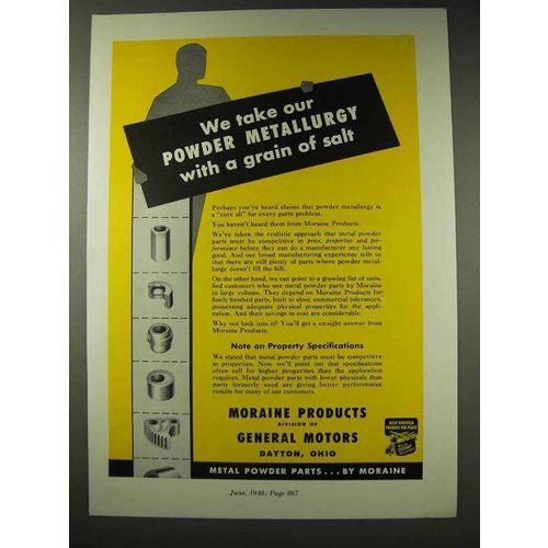 1948 Moraine Products Ad - Our Powder Metallurgy