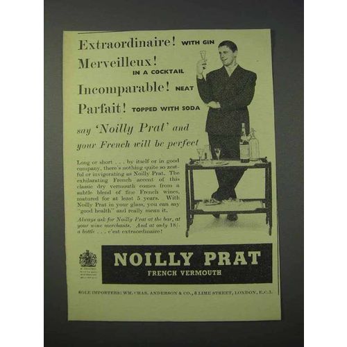1959 Noilly Prat Vermouth Ad - Extraordinaire!