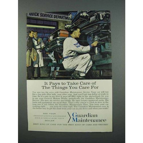 1962 General Motors Ad - Pays to Take Care Of