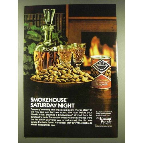 1977 Blue Diamond Smokehouse Almonds Ad - Saturday