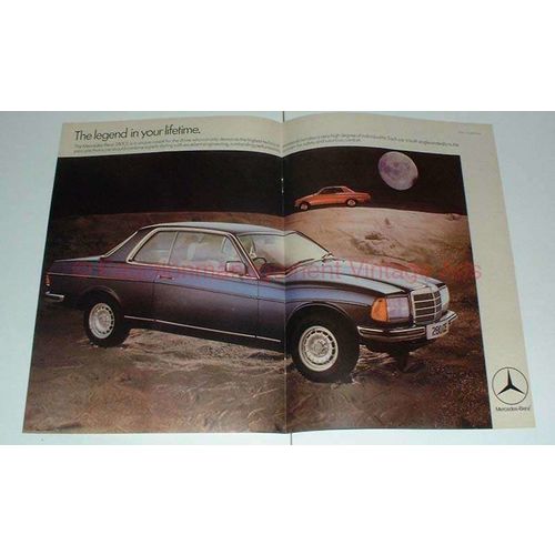 1978 2-page Mercedes 280CE Car Ad - Legend in Lifetime!