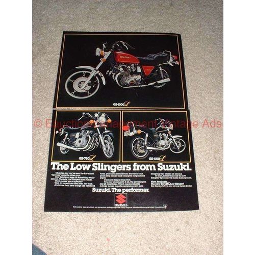1979 Suzuki 2-page Low Slinger Motorcycle Ad, NICE!!