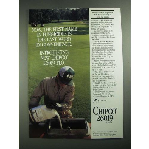 1987 Rhone-Poulenc Chipco 26019 Ad - First Name in Fungicides