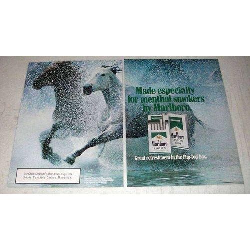 1988 2-page Marlboro Lights Cigarettes Ad - Menthol Smokers