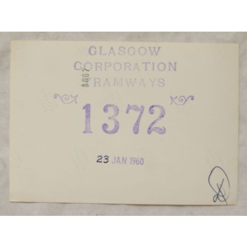 Photo Glasgow Tram no.1372 in 1960