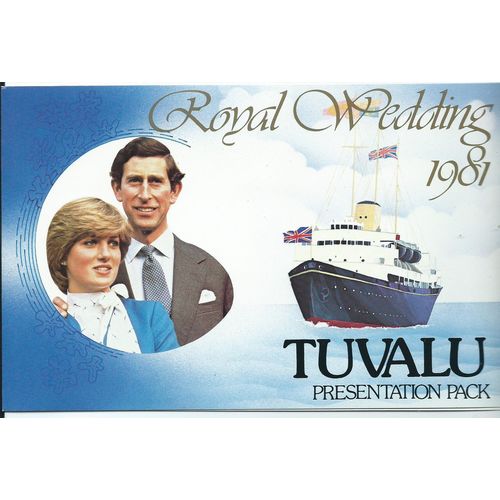 tuvalu stamps sg168 sg 168 mnh pres pack royal wedding set