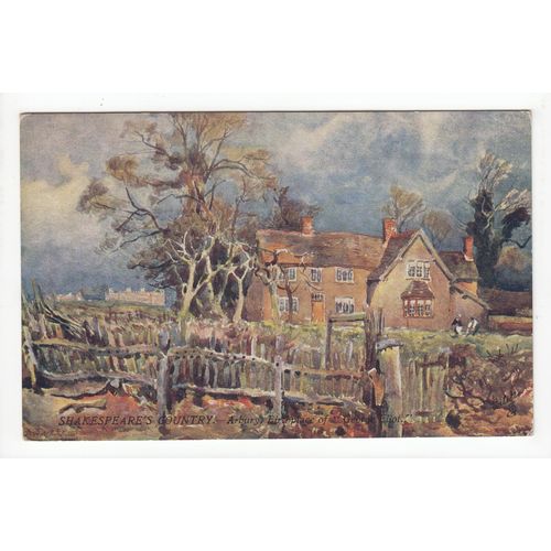 Birthplace of George Eliot Arbury Warwickshire Oilette Art Postcard 7733