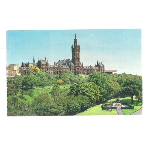 GLASGOW UNIVERSITY used postcard 1982 postmark =