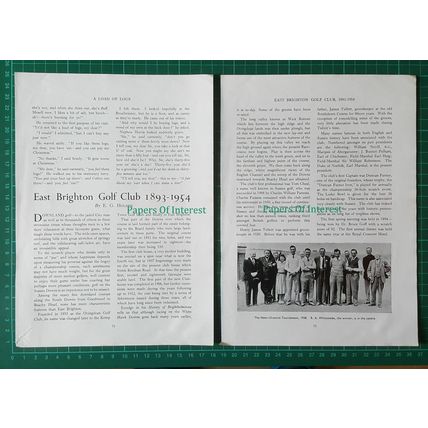 (6782) East Brighton Golf Club R A Whitcombe - 1954 Article