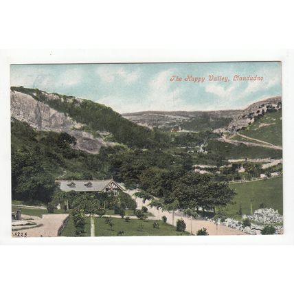 1906 Llandudno Welsh Single Ring Postmark on Postcard