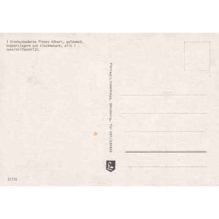 Kronhusbodarna Goteborg Sweden Advertising Postcard unused VGC