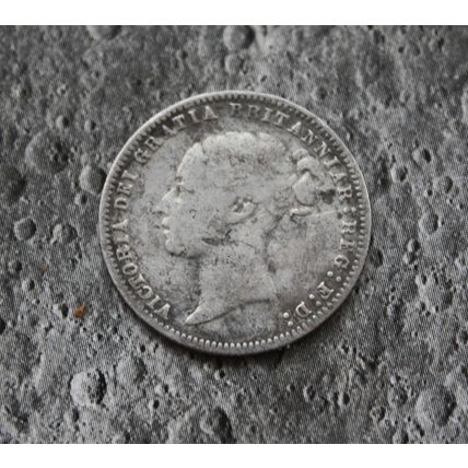1879 Queen Victoria Silver Sixpence 6d British English 92.5% Silver