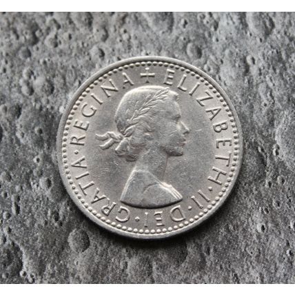 1966 Queen Elizabeth II Cupro-Nickel Sixpence 6d British English UK Coin