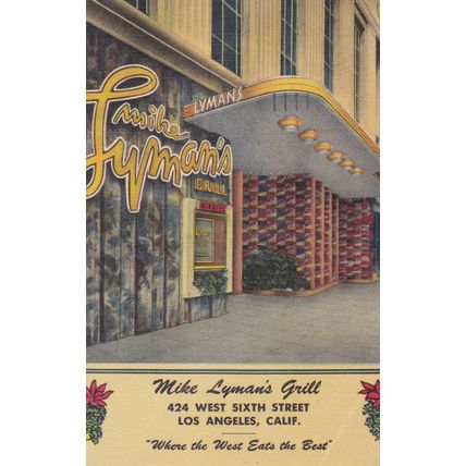 Los Angeles - Lot of 6 - Linen Era Postcards - Hollywood, Restaurants, NBC